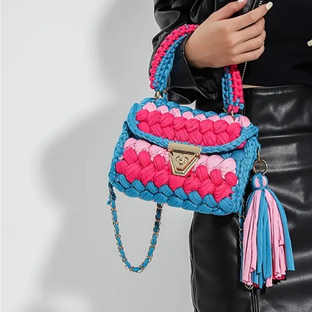 Mini color block bag crossbody